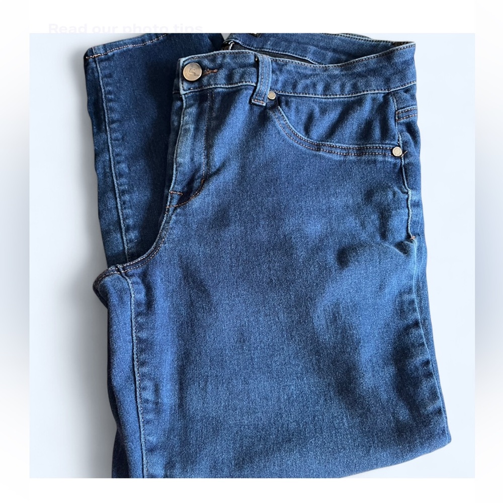 2 Pair of 1822 Denim Brand Skinny Stretch Jeans in Black Denim and Blue Denim - Picture 3 of 10